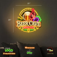 Beer Cave & wine | LED NEON SIGN
