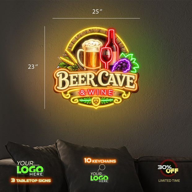Beer Cave & wine | LED NEON SIGN