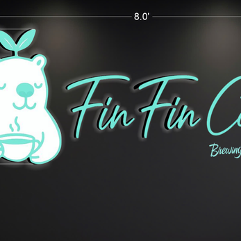 FINFIN COFFEE | LED NEON SIGN AND 3D SIGN (2 SIGNS)