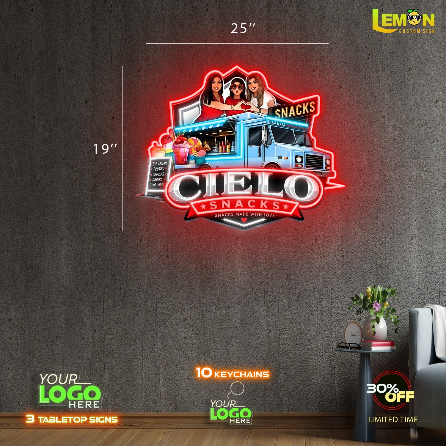 CIELO SNACKS | LED NEON SIGN ( OUTDOOR SIGN)