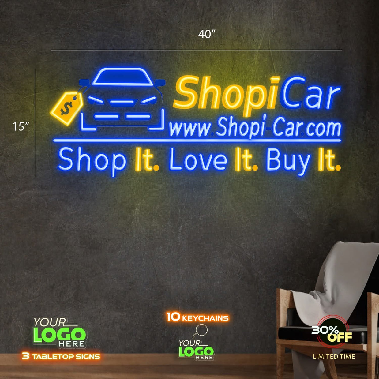 ShopiCar | LED NEON SIGN (4 SIGNS)