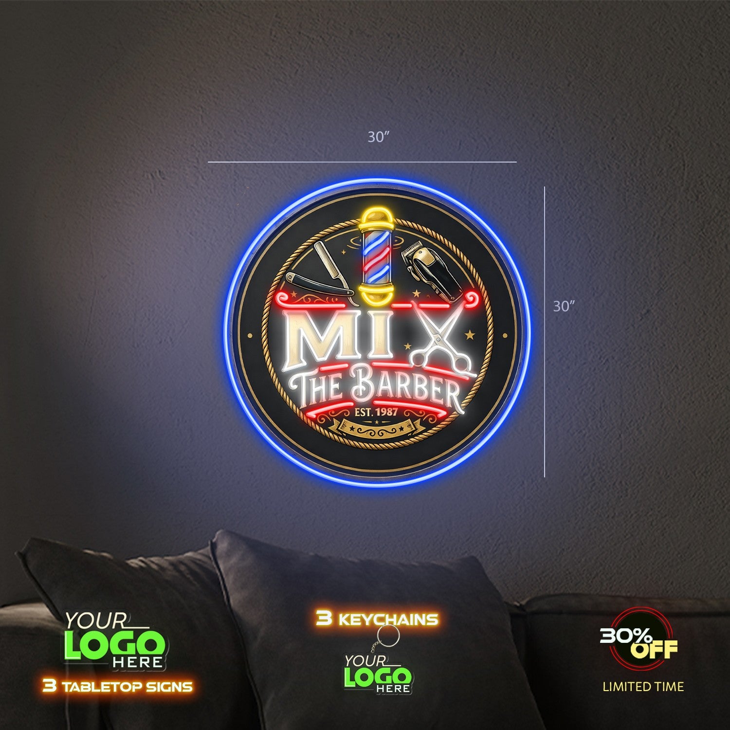 MIX THE BARBER | LED NEON SIGN