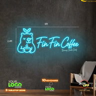 FIN FIN COFFEE; FIN FIN  | LED NEON SIGN (2 SIGNS)