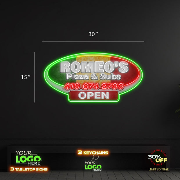 Romeo's Pizza & Subs | LED NEON SIGN