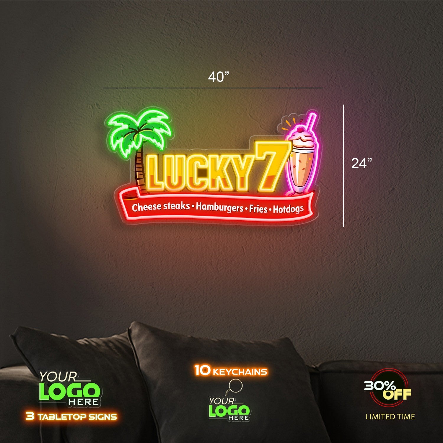 LUCKY 7 | LED NEON SIGN