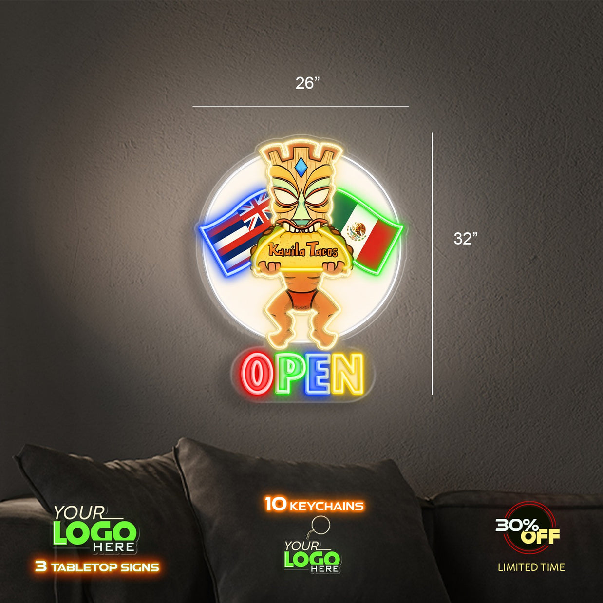 Tacos OPEN | LED NEON SIGN