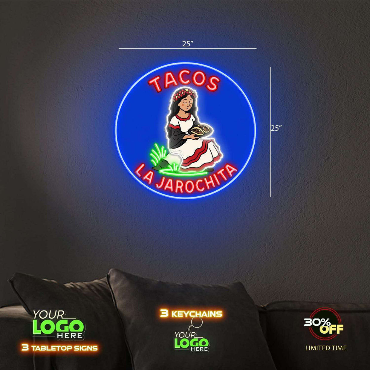 TACOS LA JAROCHITA | LED NEON SIGN