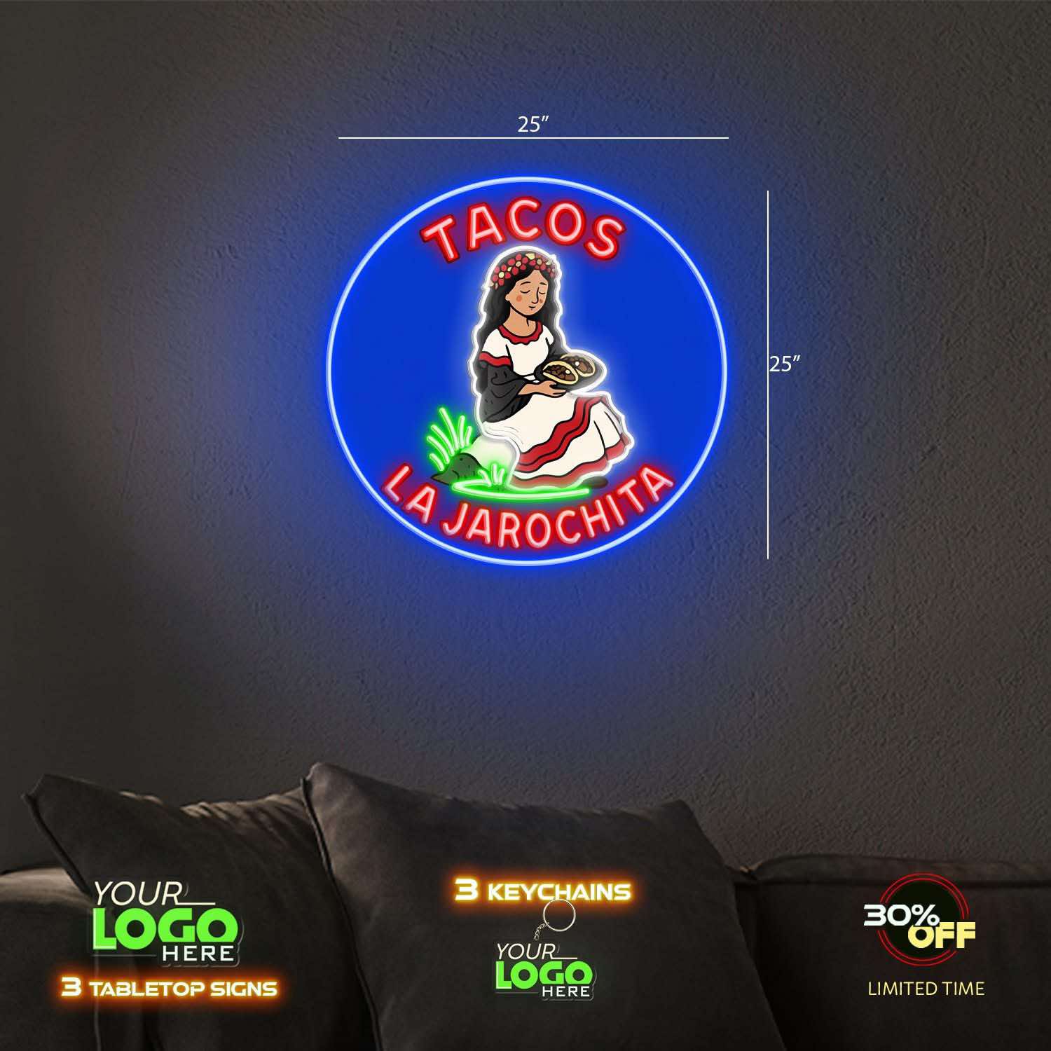 TACOS LA JAROCHITA | LED NEON SIGN
