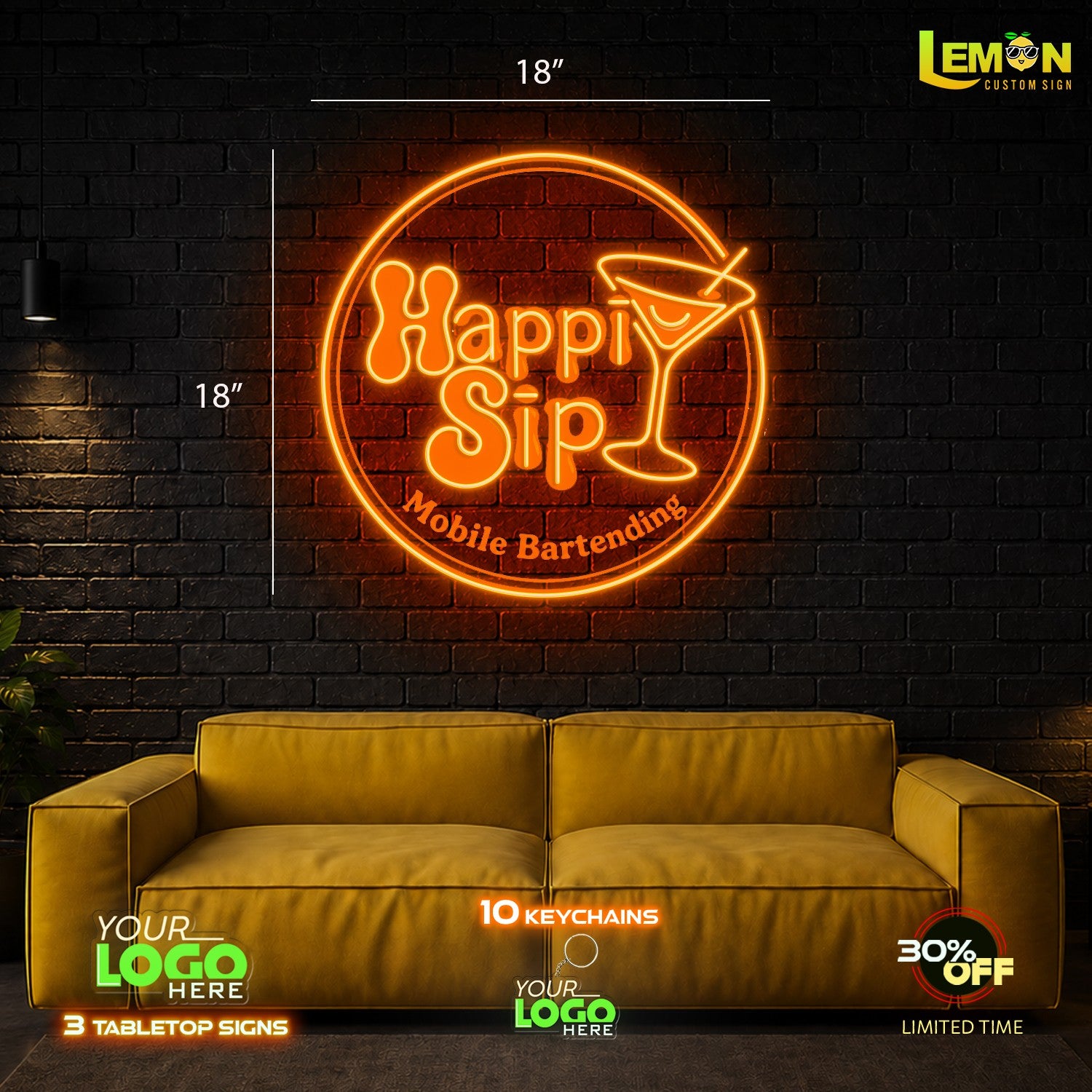 HAPPI SIP | LED NEON SIGN