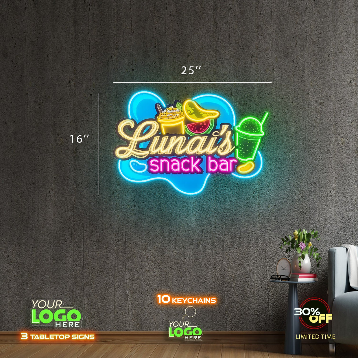 Lunai's snack bar | LED NEON SIGN
