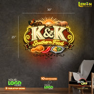 K&K Southern Food | LED NEON SIGN (OUTDOOR)