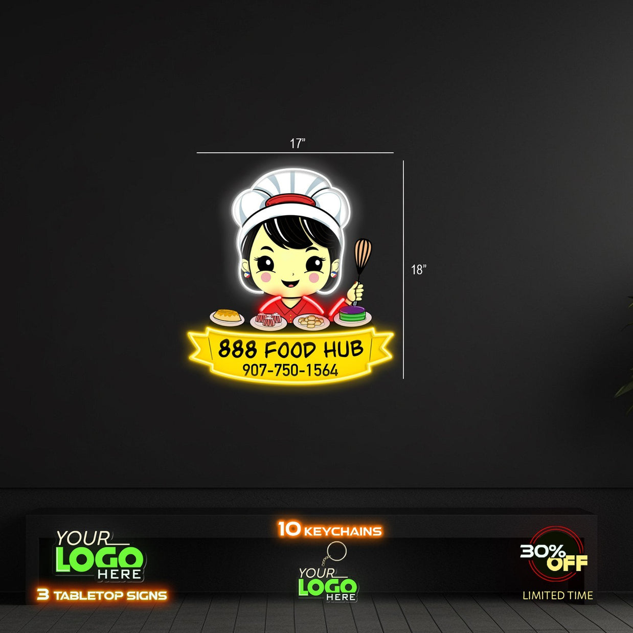 888 Food Hub | LED NEON SIGN