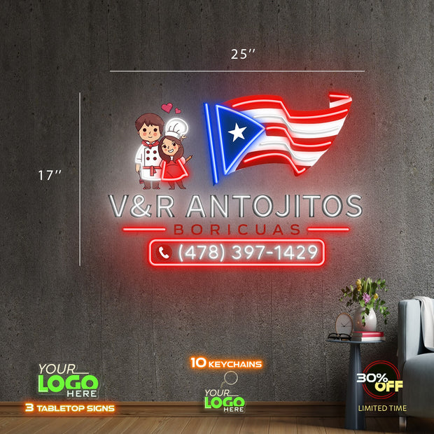 V&R ANTOJITOS | LED NEON SIGN