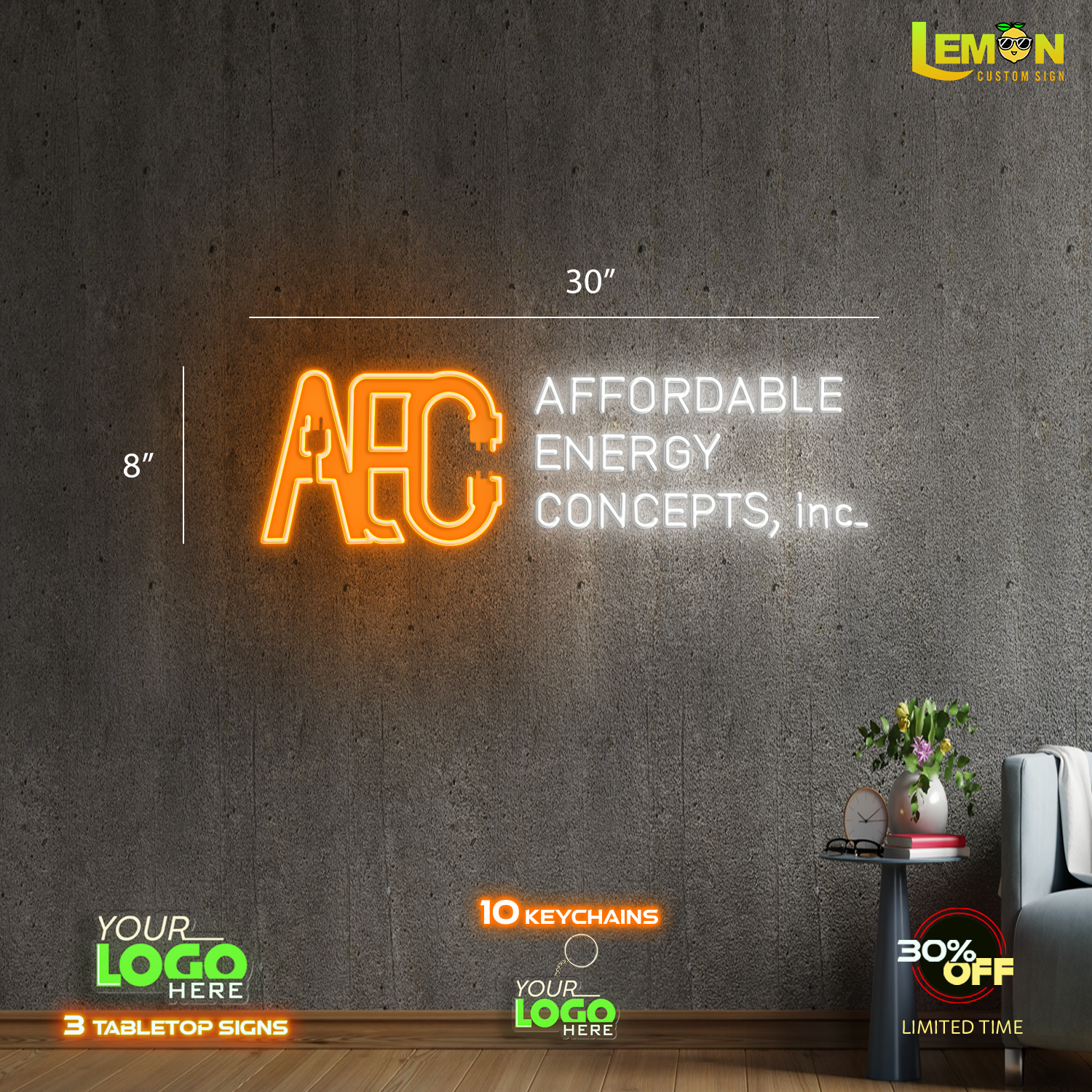 WALL Construction, LLC| LED NEON SIGN (1 OUTDOOR SIGN+ 2 INDOOR SIGNS)