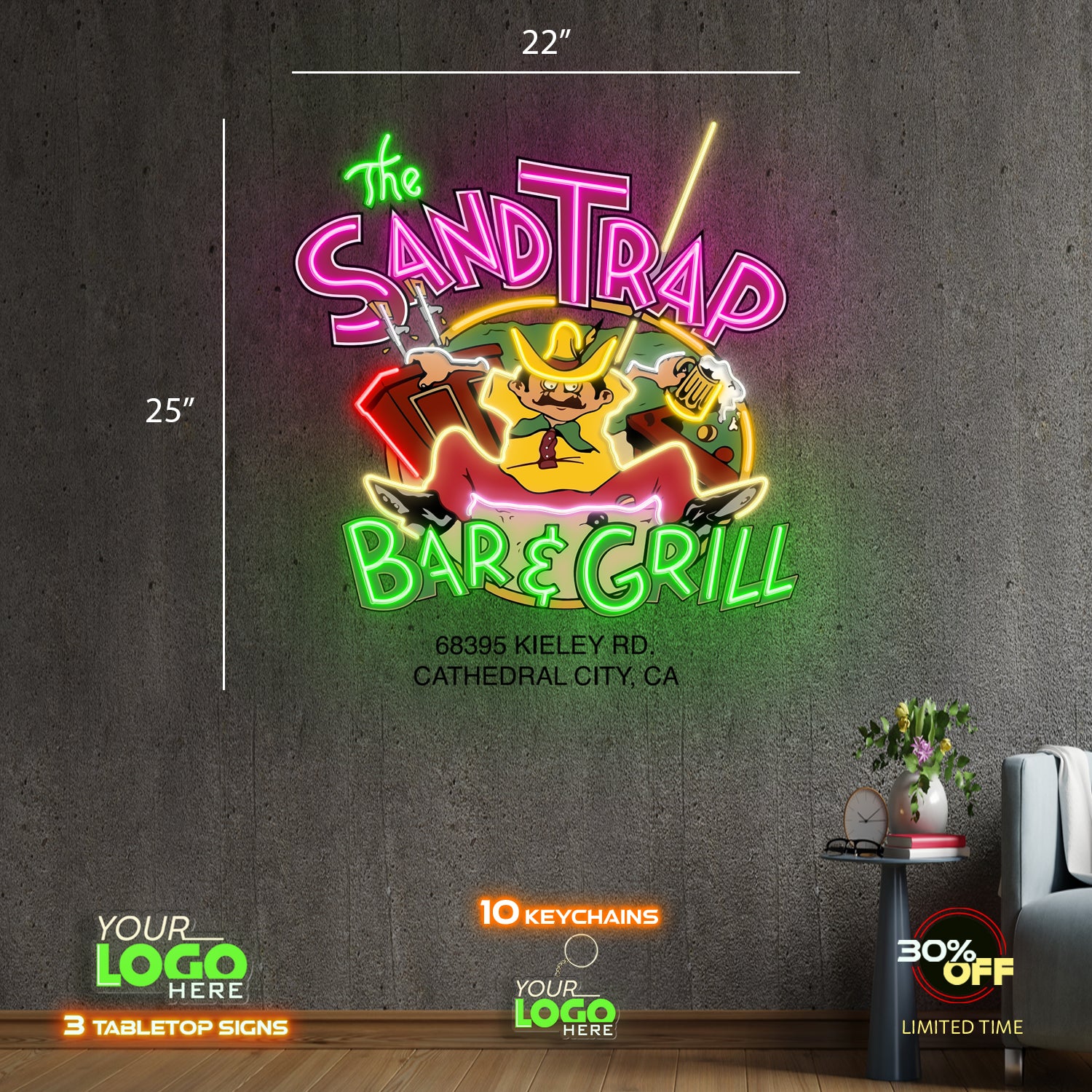 SANDTRAP BAR & GRILL | LED NEON SIGN