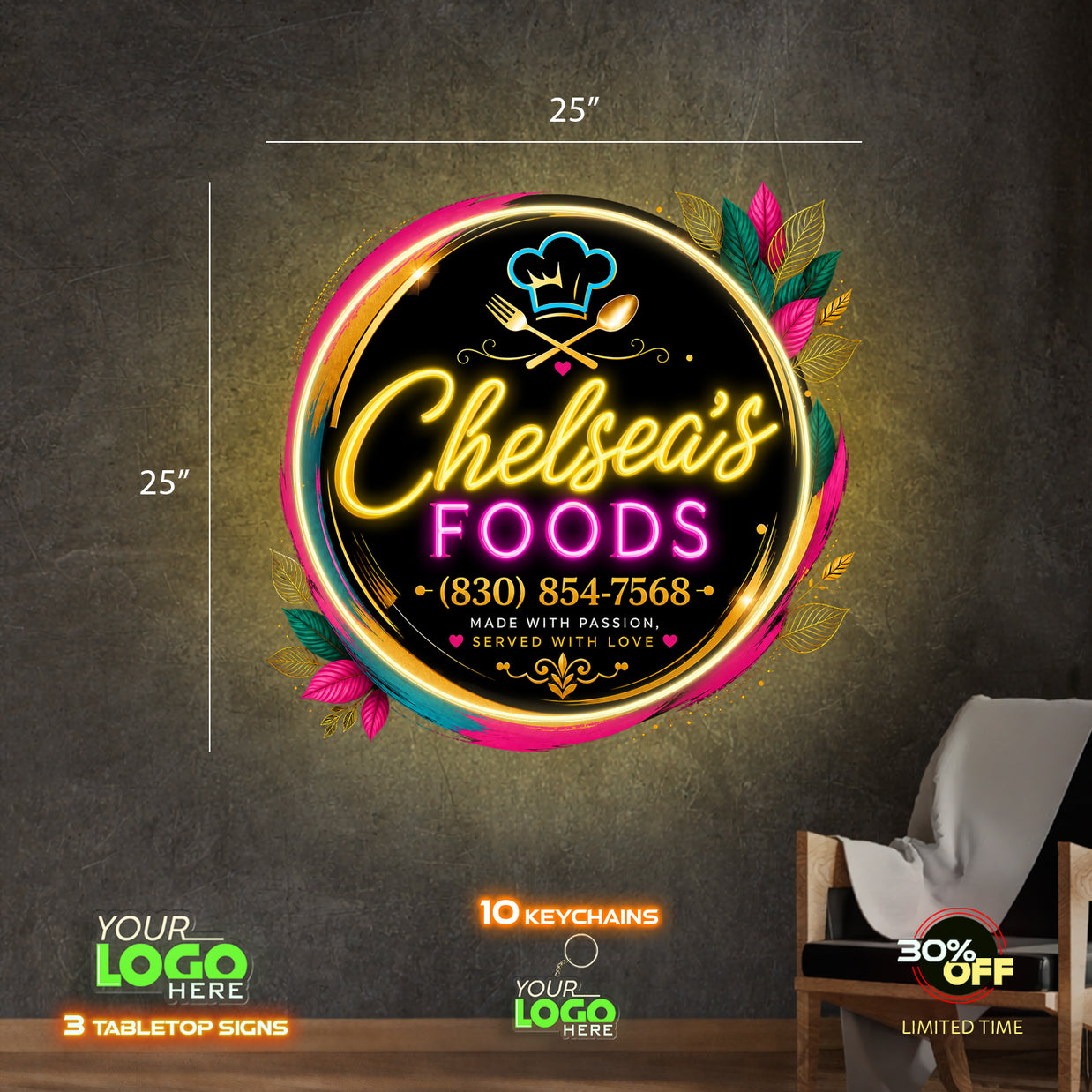 Chelsea's Foods | LED NEON SIGN