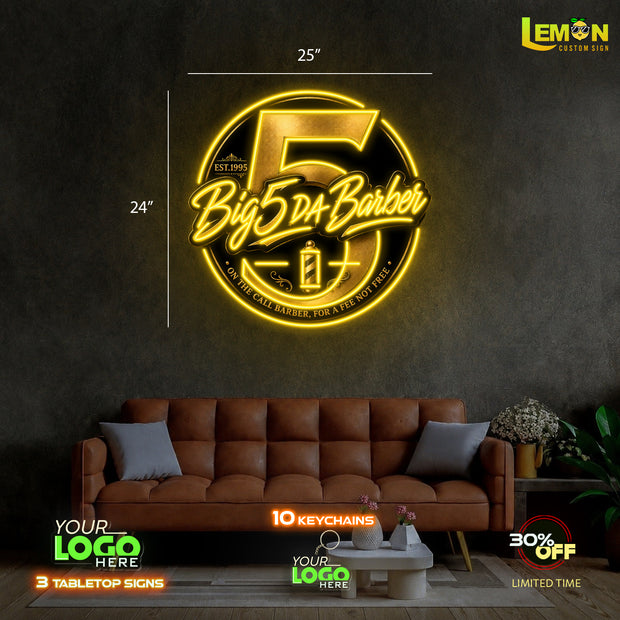 Big 5 DA Barber| LED NEON SIGN