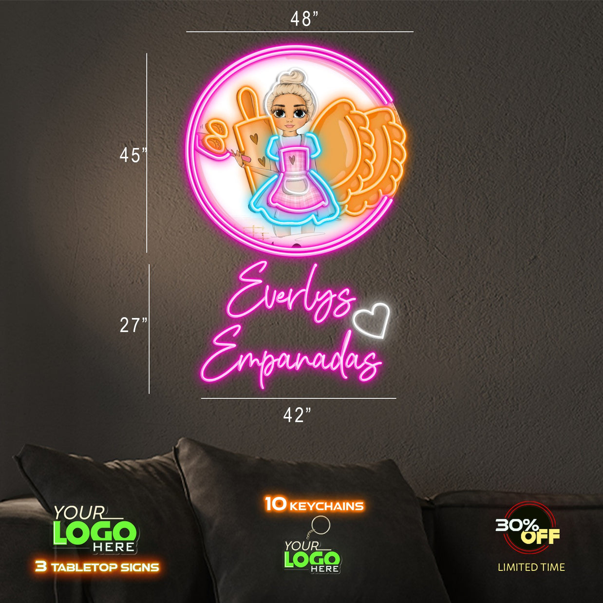 EVERLY'S EMPANADAS | LED NEON SIGN