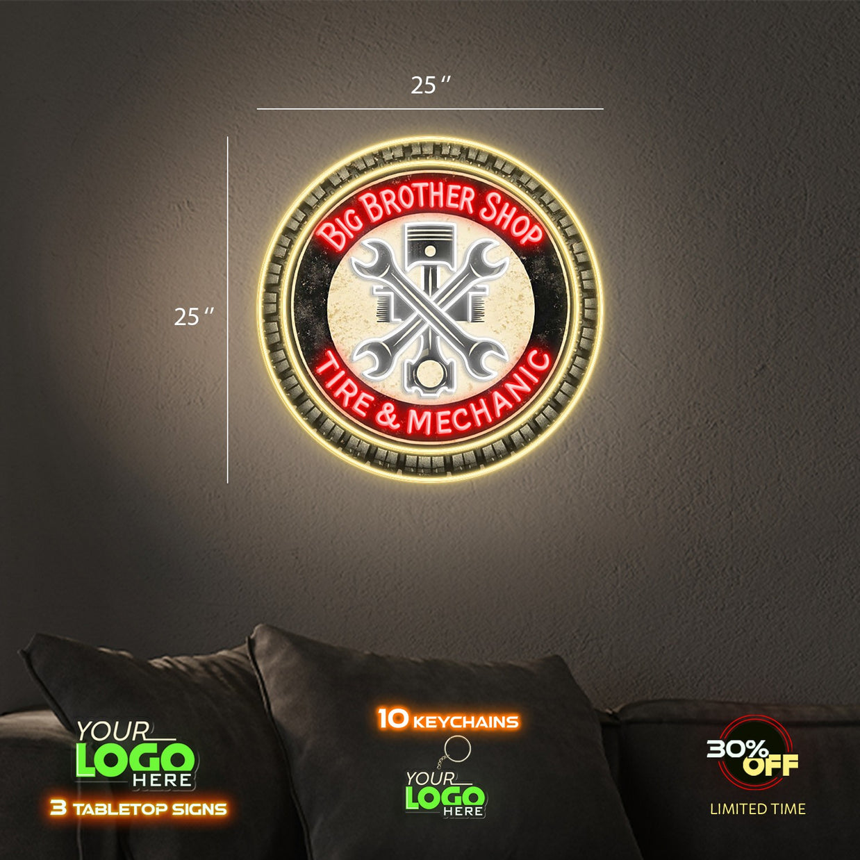 BIG BROTHER SHOP | LED NEON SIGN 25X25