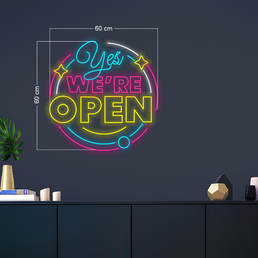 YES WE'RE OPEN | LED NEON SIGN