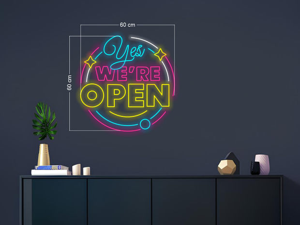 YES WE'RE OPEN | LED NEON SIGN