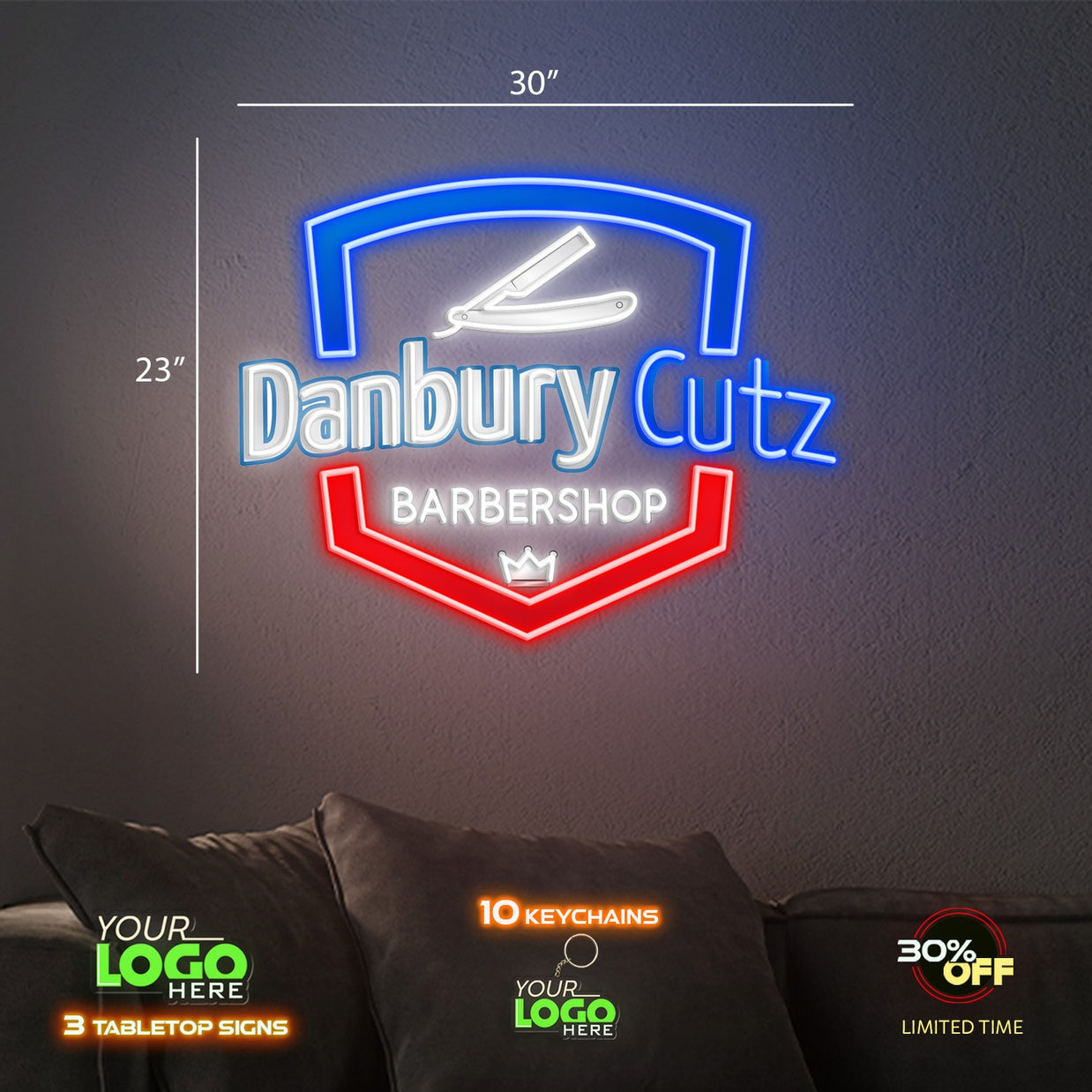Danbury Cutz | LED NEON SIGN