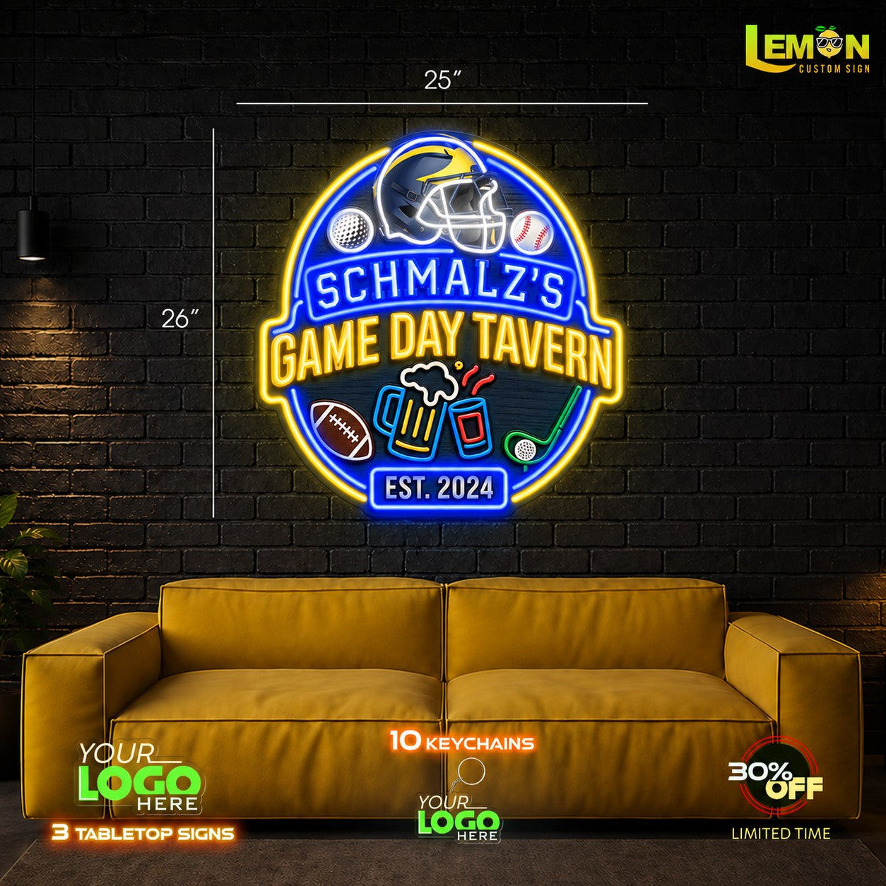 Schmalz Game Day Tavern | LED NEON SIGN
