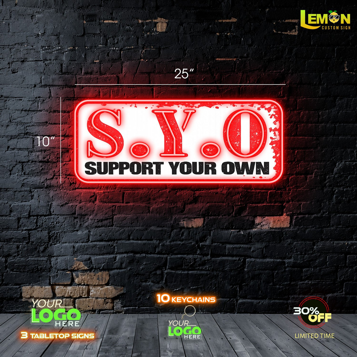 S.Y.O. and Drumline Legs & shrimp I LED NEON SIGN (2 SIGNS)