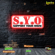 S.Y.O. and Drumline Legs & shrimp I LED NEON SIGN (2 SIGNS)