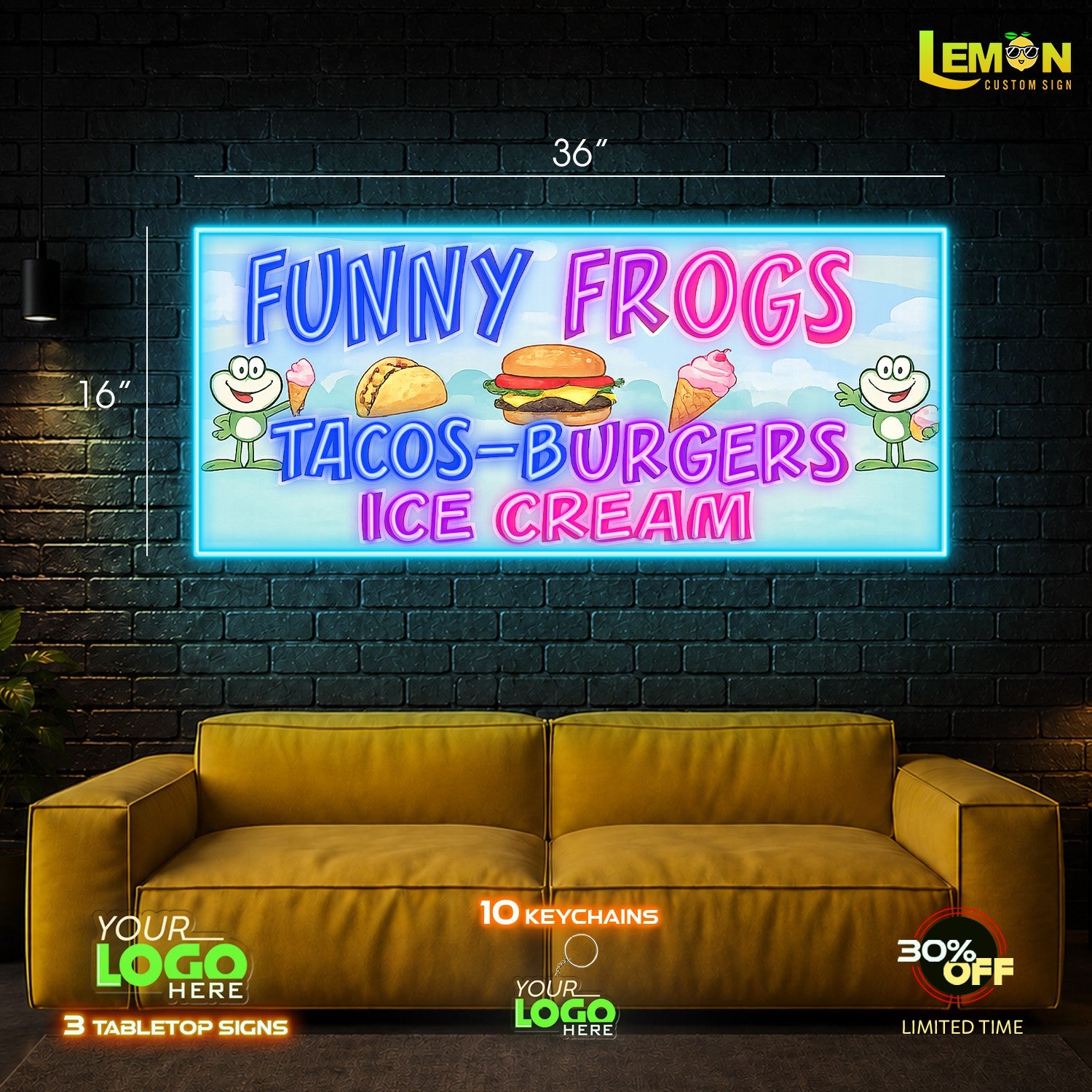FUNNY FROGS | LED NEON SIGN