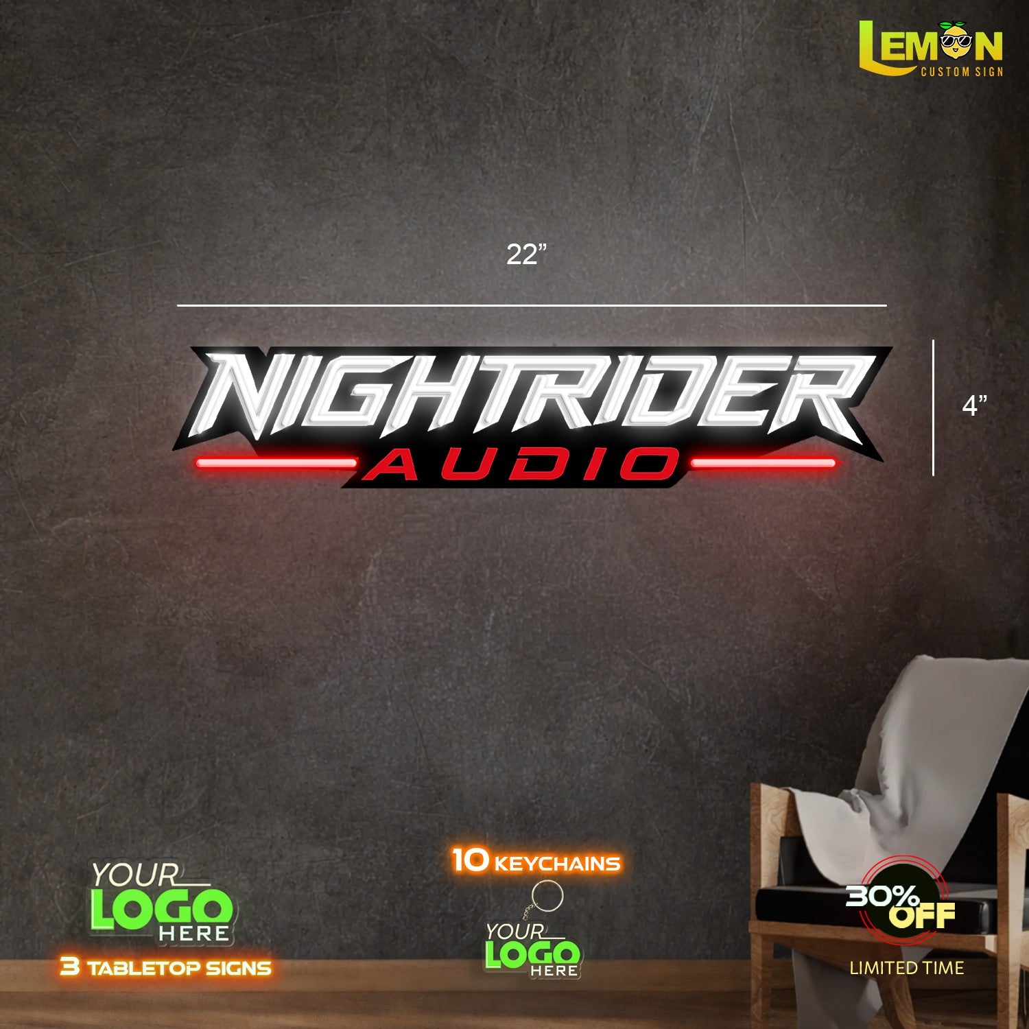 NIGHTRIDER AUDIO | LED NEON SIGN