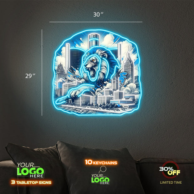 LIONS | LED NEON SIGN (2 SIGNS)