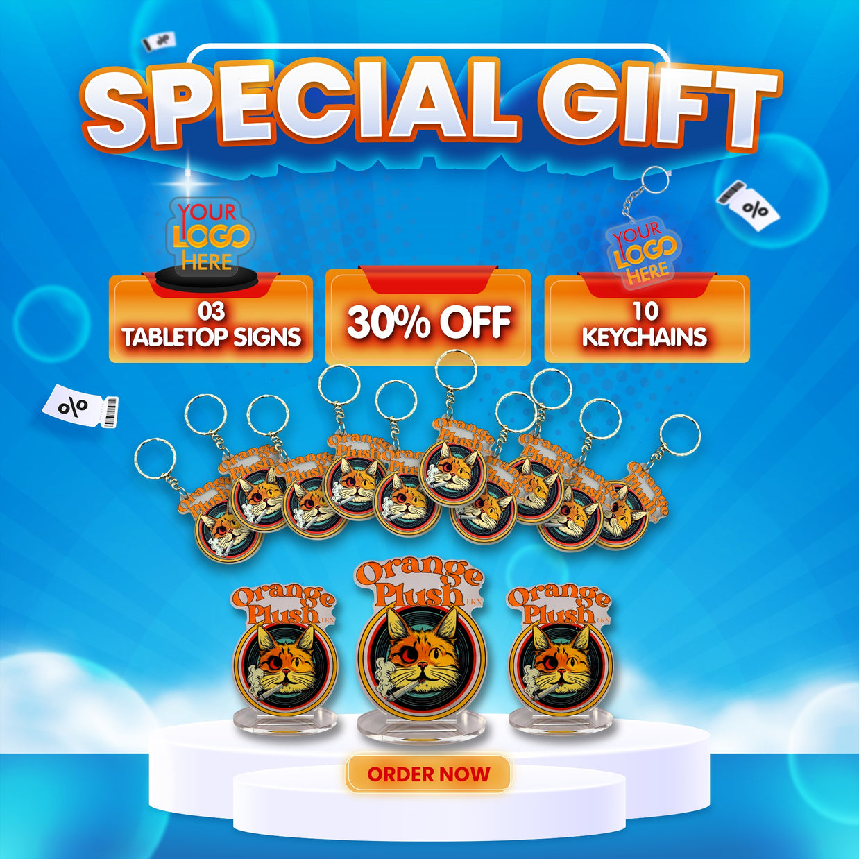 2 logos and 2 sandwiches | LED SIGN (TOTAL 4 SIGNS)