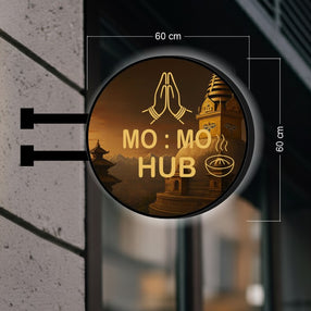 MoMo Hub | ILLUMINATED BLADE SIGN, LED NEON SIGN (2 signs)