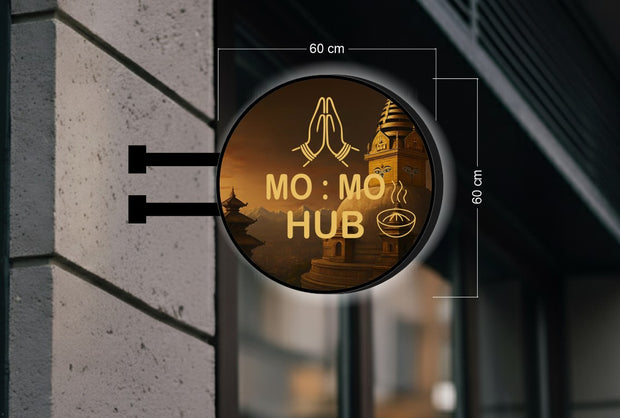 MoMo Hub | ILLUMINATED BLADE SIGN, LED NEON SIGN (2 signs)