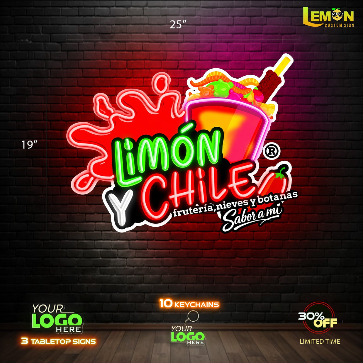 LIMON Y CHILE| LED NEON SIGN