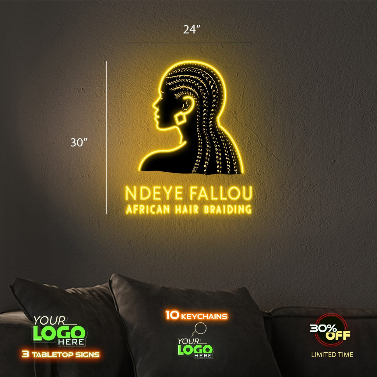 African Hair Braiding  | LED NEON SIGN