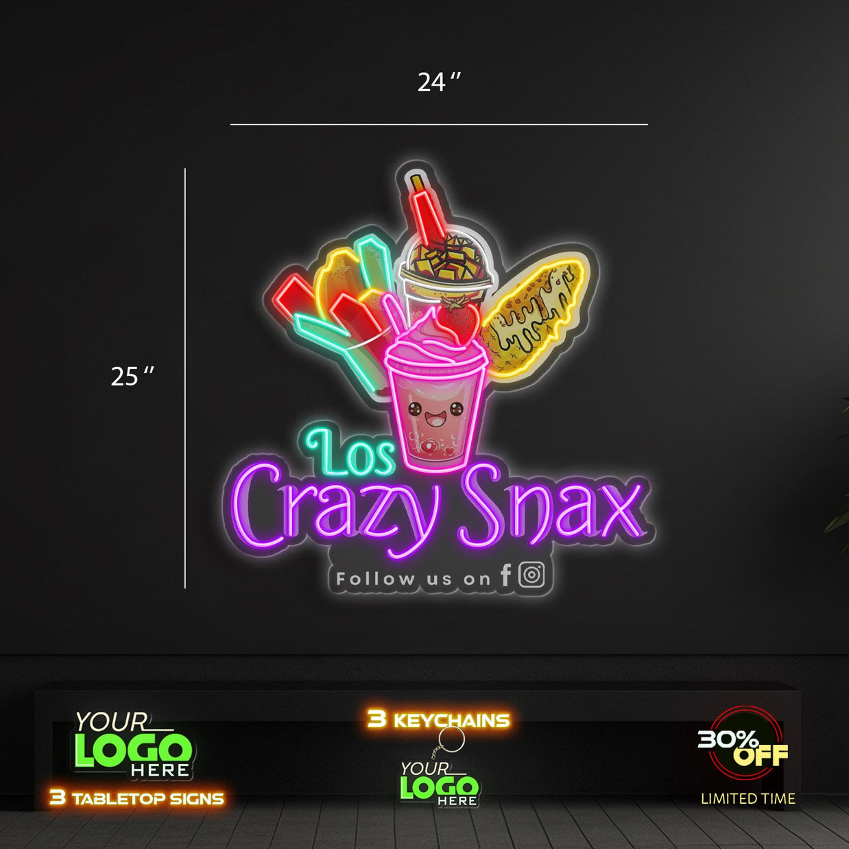 Los Crazy Snax | LED NEON SIGN
