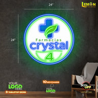 FARMACIAS CRYSTAL 4 | LED NEON SIGN (WATERPROOF SIGN)