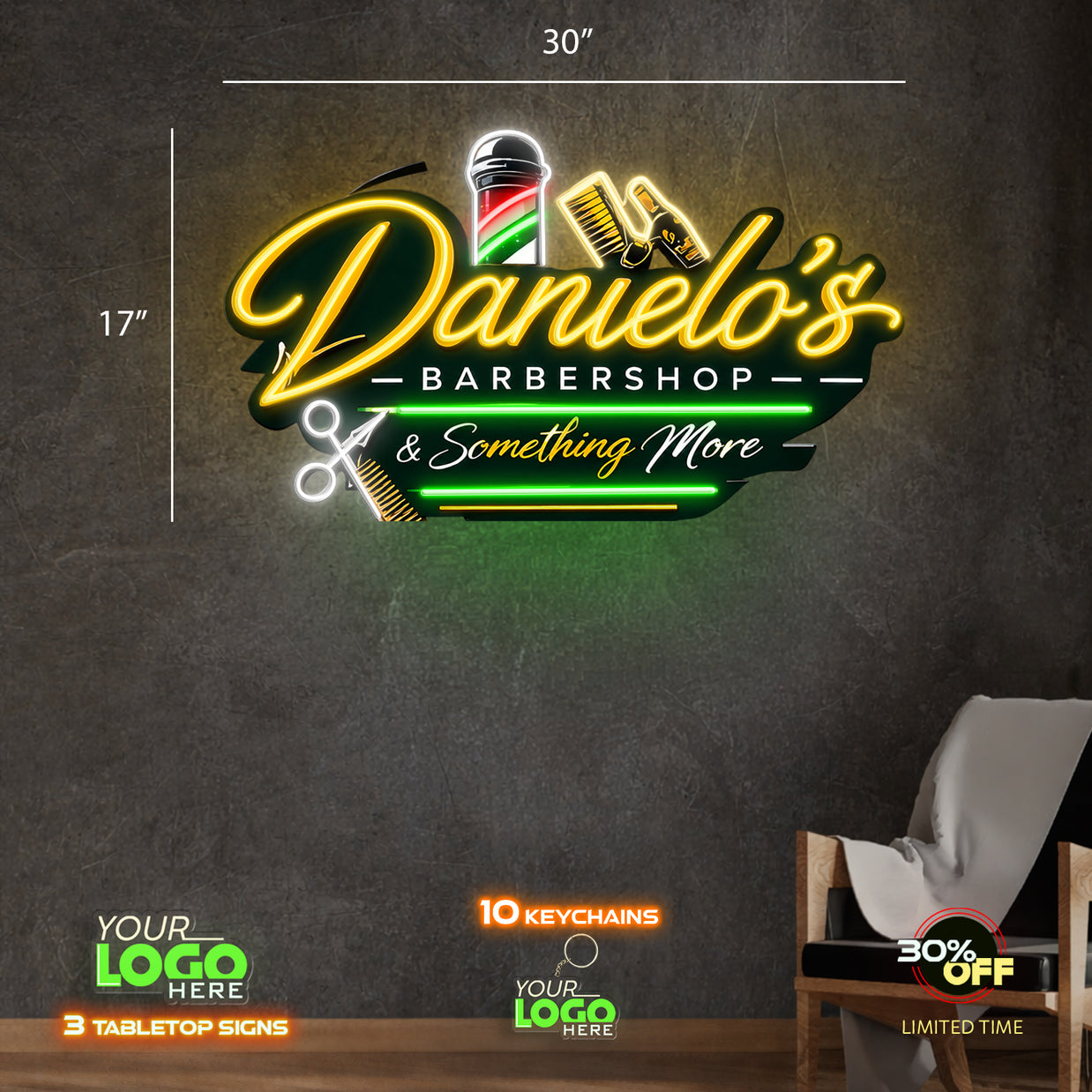 DANIELO'S BARBERSHOP | LED NEON SIGN