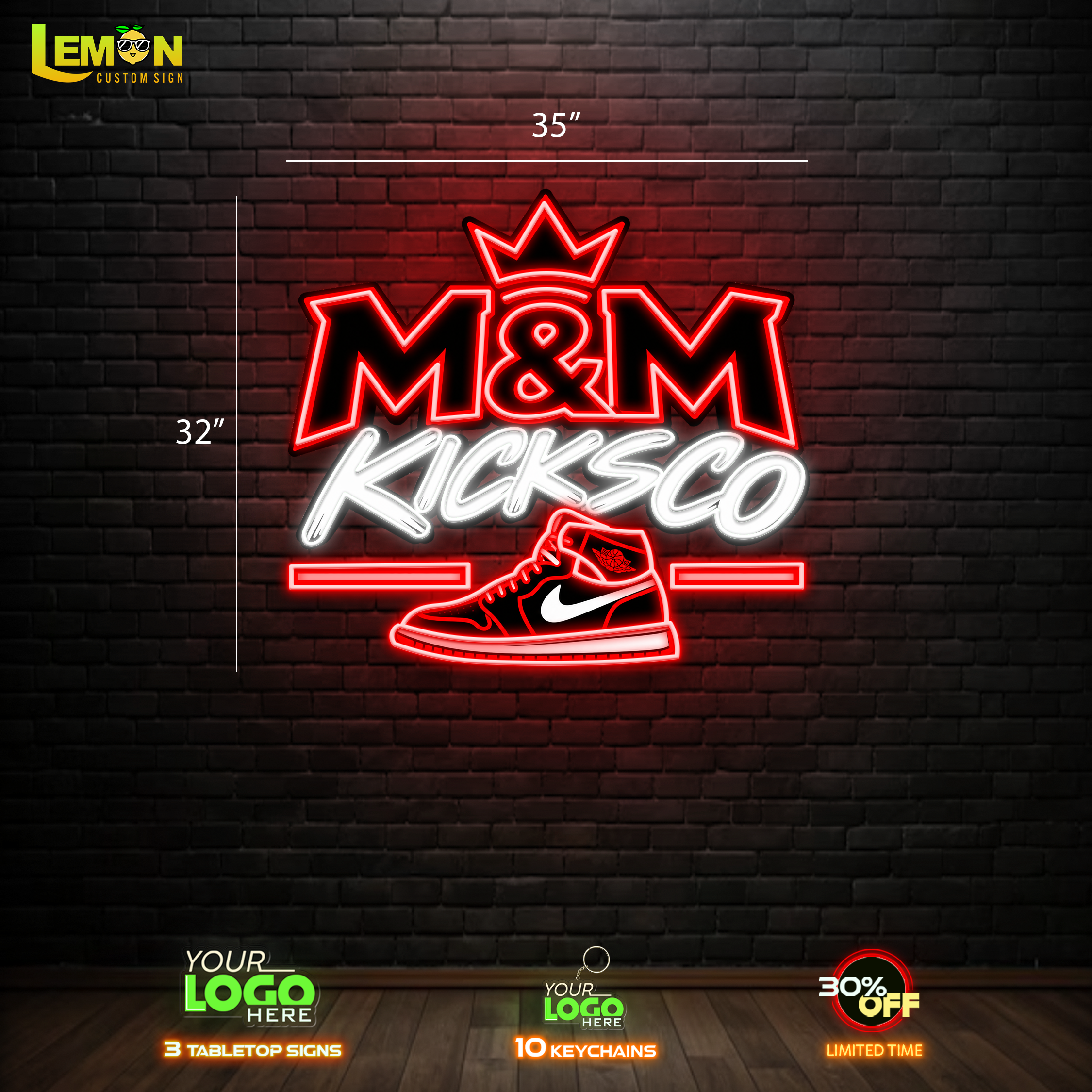 M & M KICKSCO | LED NEON SIGN