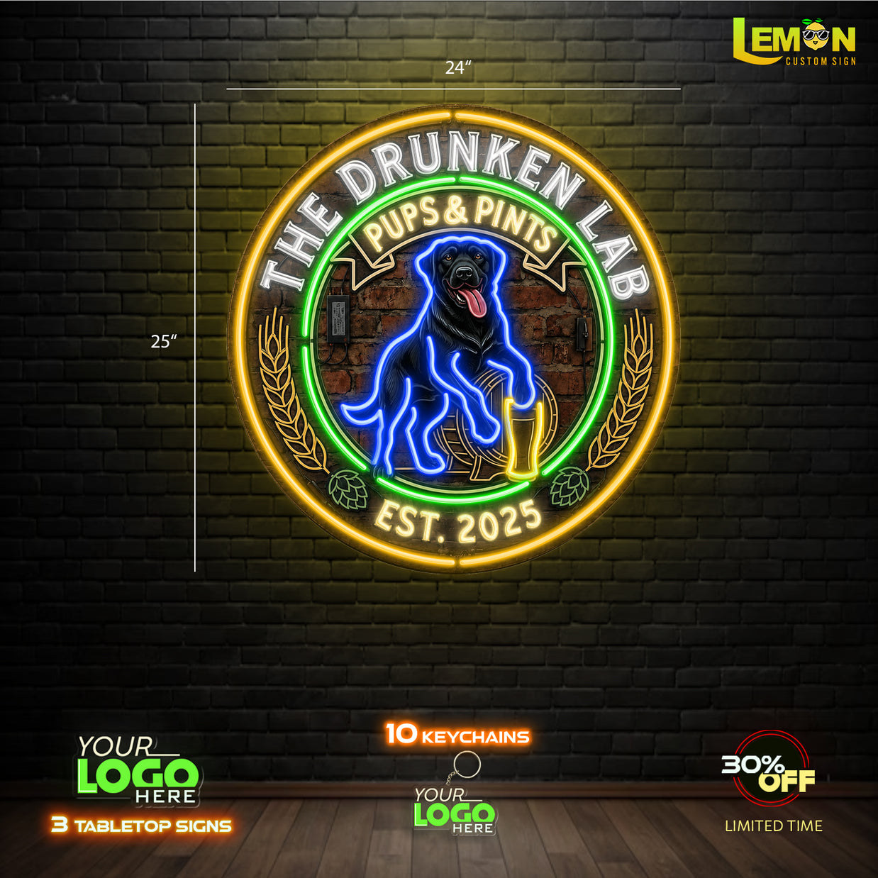 THE DRUNKEN LAB| LED NEON SIGN