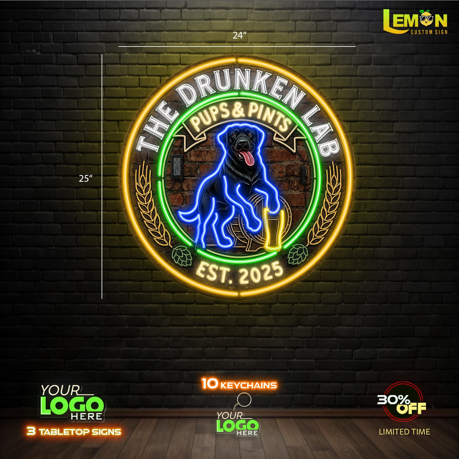 THE DRUNKEN LAB| LED NEON SIGN