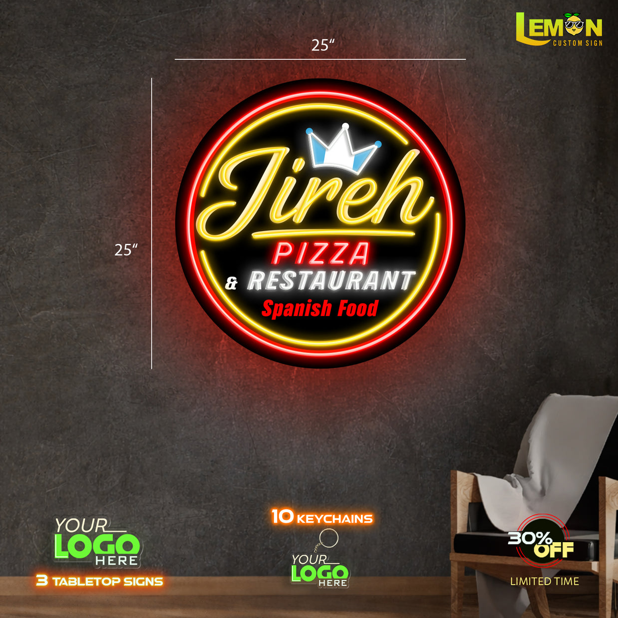 JREH PIZZA & RESTAURANT | LED NEON SIGN