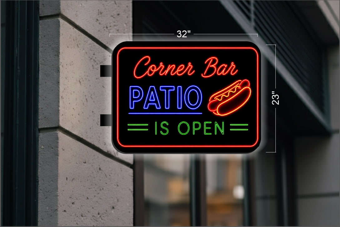 Corner Bar PATIO | DOUBLE-SIDED SIGN