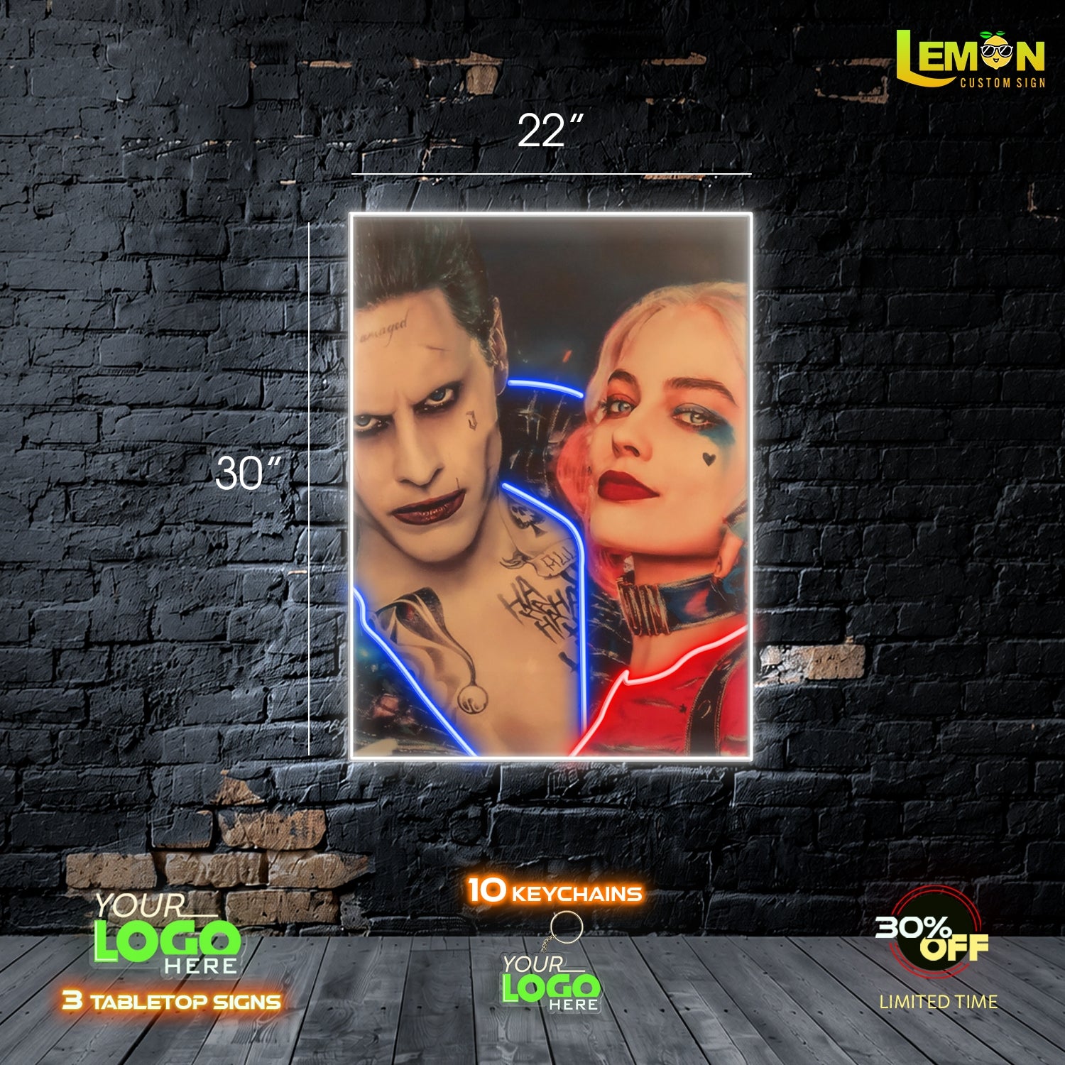 Joker and Harley | LED NEON SIGN 30 INCH
