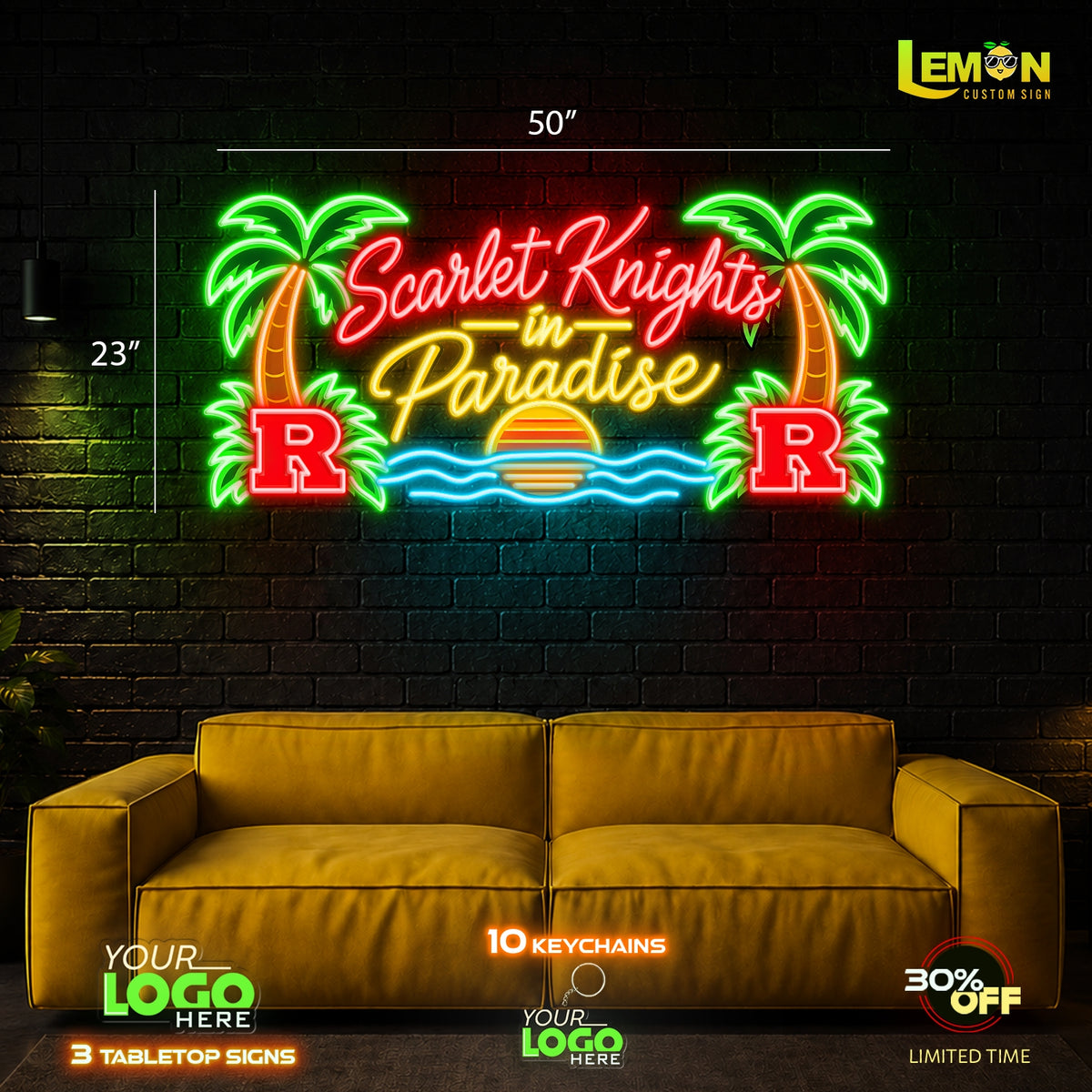 Scarlet Knights in Paradise | LED NEON SIGN