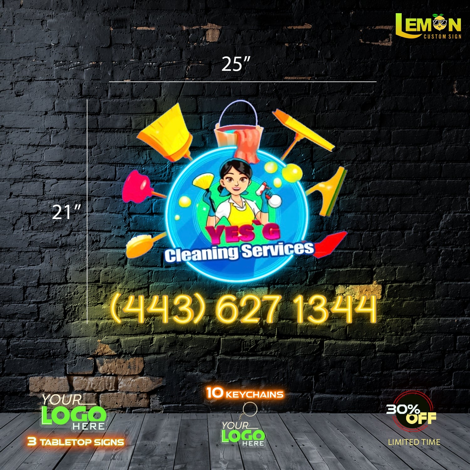 Cleaning Services I LED NEON SIGN