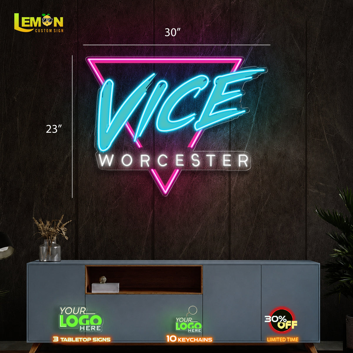 VICE WORCESTER | Led Neon Sign