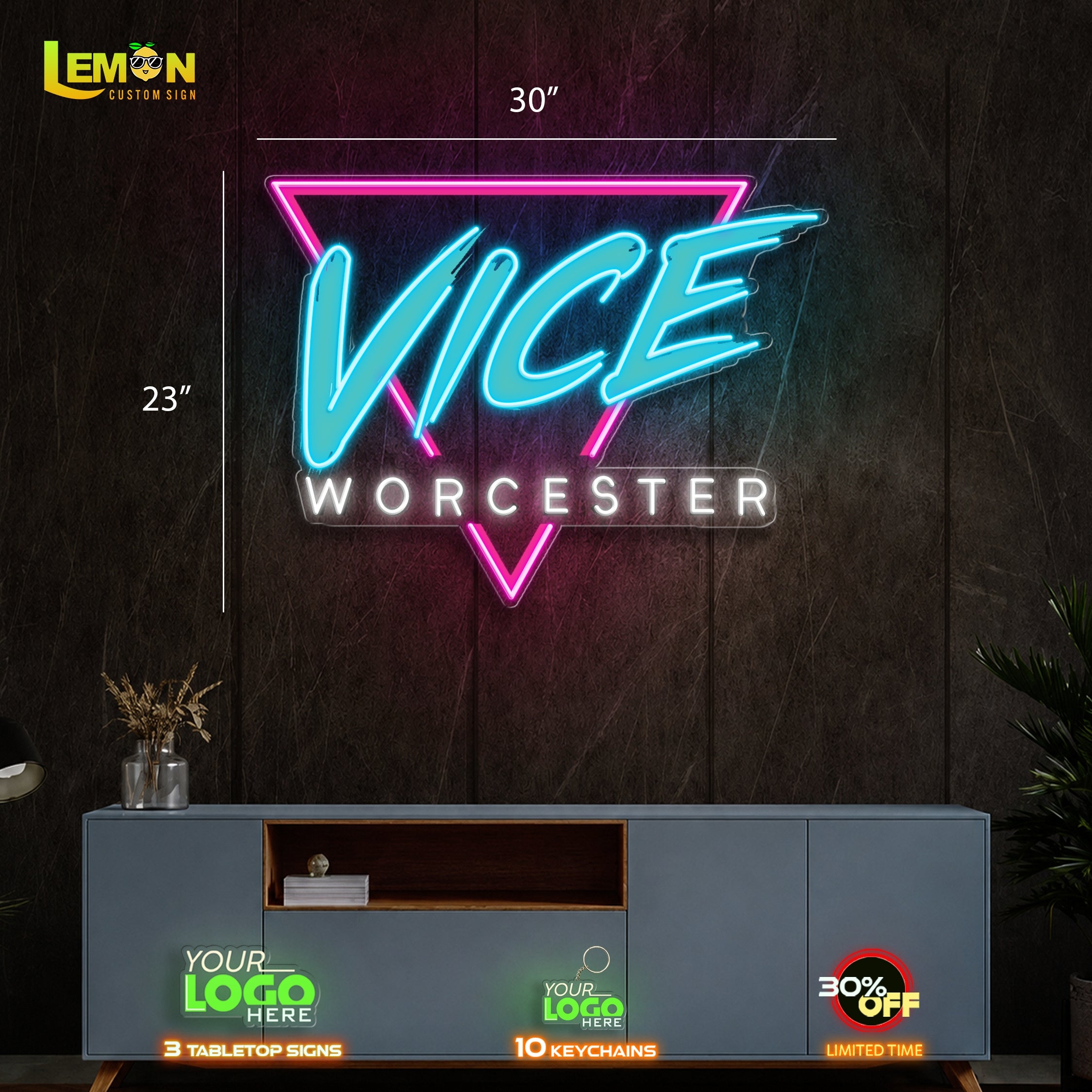 VICE WORCESTER | Led Neon Sign